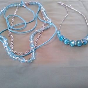 2 Cute Turquoise Color Necklaces